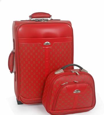 結(jié)婚喜慶牛皮子母拉桿箱 PU旅行行李箱 仿皮登機(jī)托運(yùn)箱